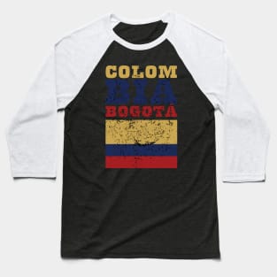 Flag of Colombia Baseball T-Shirt